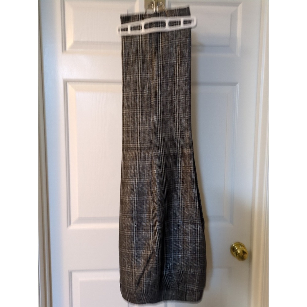 Worthington Blk Gray & Silver Plaid Pants Size 12P  New W/O Tags
